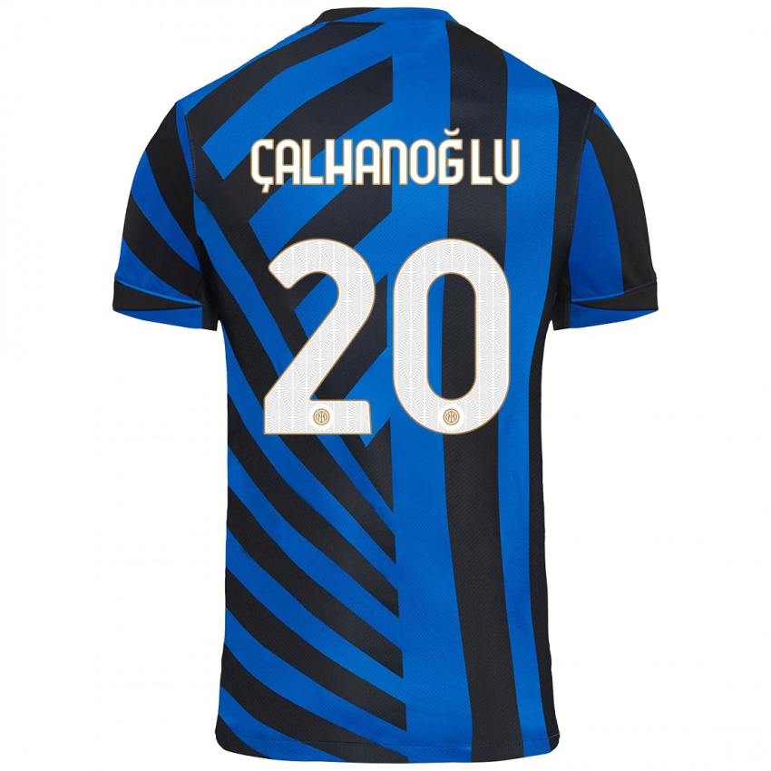 Niño Camiseta Hakan Calhanoglu #20 Azul Negro 1ª Equipación 2024/25 La Camisa Chile