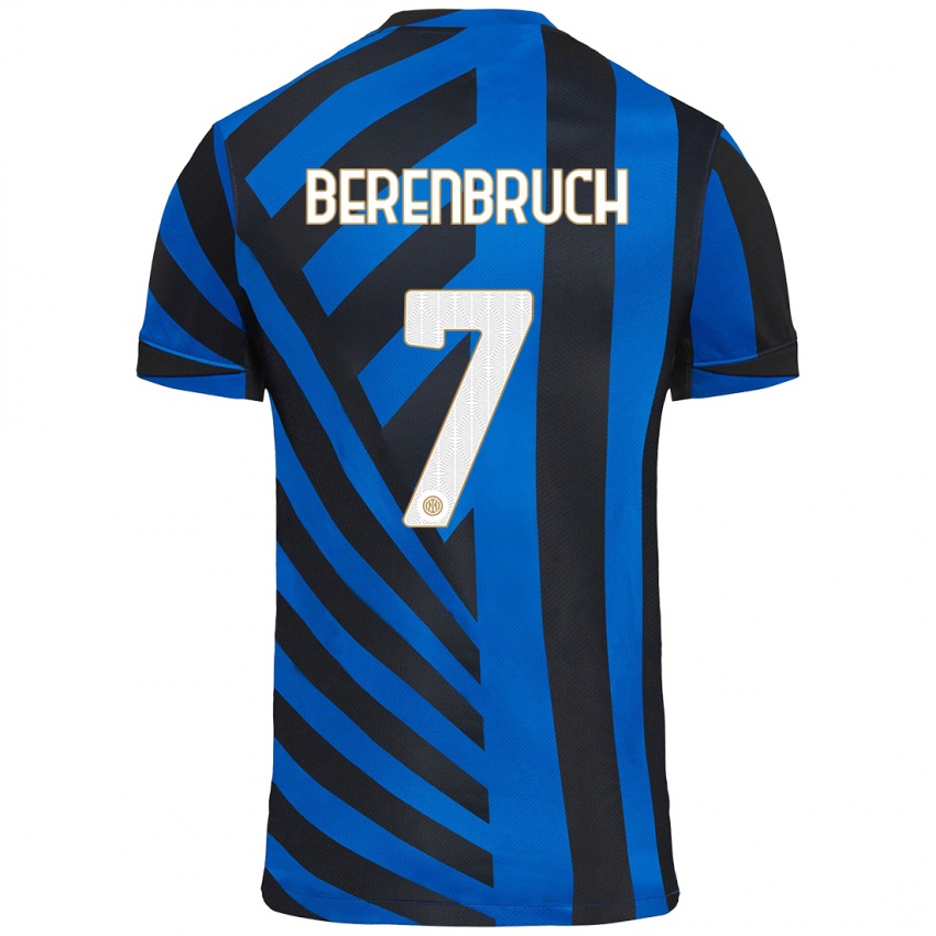 Niño Camiseta Thomas Berenbruch #7 Azul Negro 1ª Equipación 2024/25 La Camisa Chile