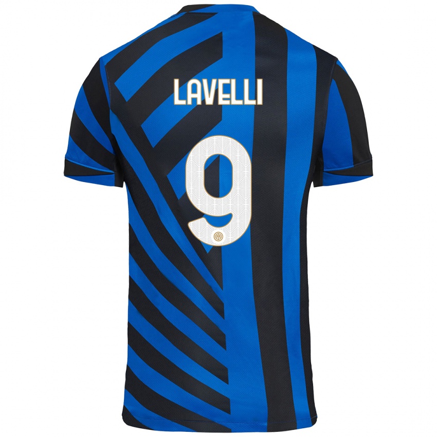 Niño Camiseta Matteo Lavelli #9 Azul Negro 1ª Equipación 2024/25 La Camisa Chile