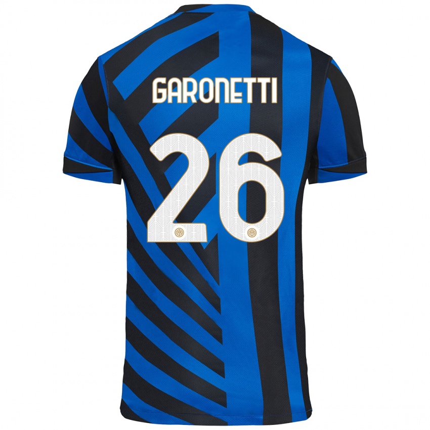 Niño Camiseta Gabriele Garonetti #26 Azul Negro 1ª Equipación 2024/25 La Camisa Chile