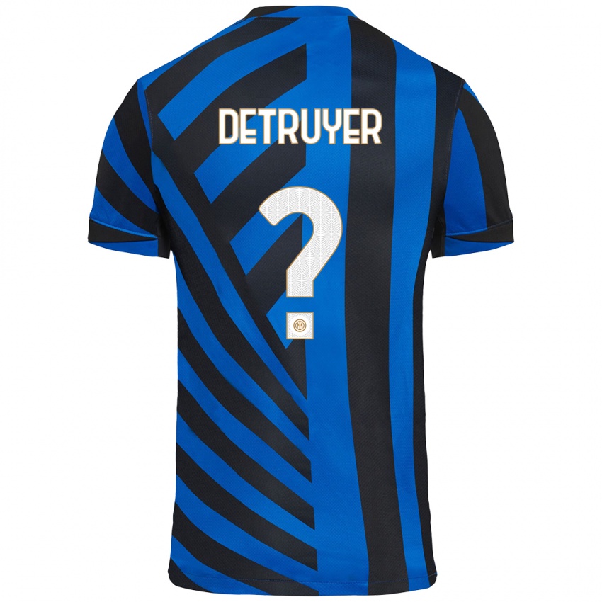 Niño Camiseta Marie Detruyer #0 Azul Negro 1ª Equipación 2024/25 La Camisa Chile