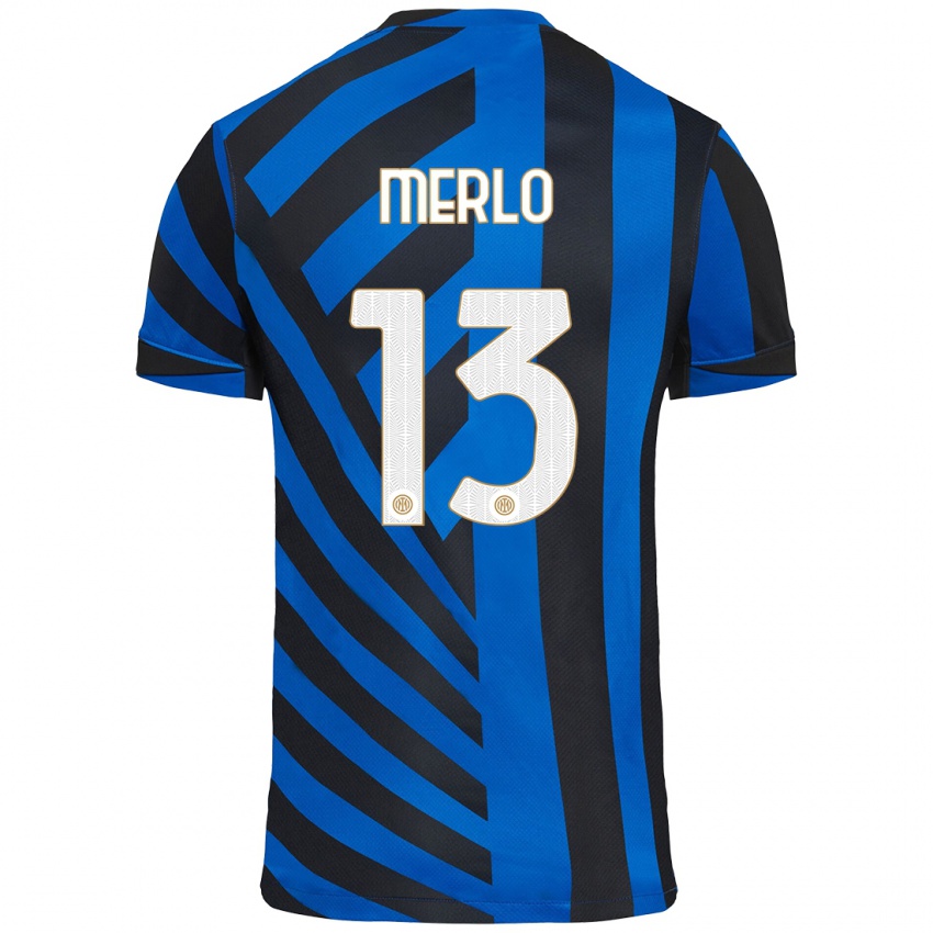 Niño Camiseta Beatrice Merlo #13 Azul Negro 1ª Equipación 2024/25 La Camisa Chile