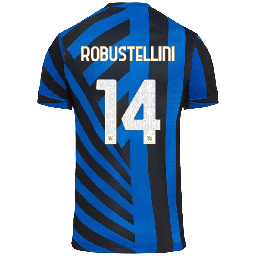 Niño Camiseta Chiara Robustellini #14 Azul Negro 1ª Equipación 2024/25 La Camisa Chile