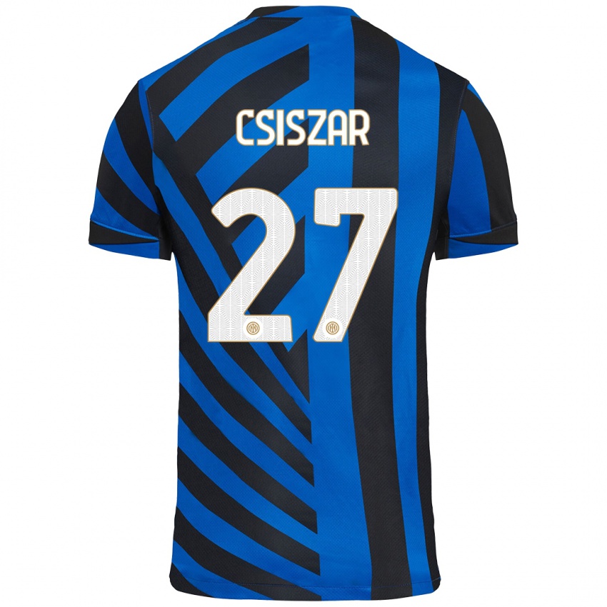 Niño Camiseta Henrietta Csiszar #27 Azul Negro 1ª Equipación 2024/25 La Camisa Chile