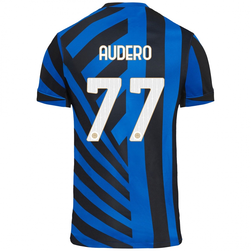 Niño Camiseta Emil Audero #77 Azul Negro 1ª Equipación 2024/25 La Camisa Chile