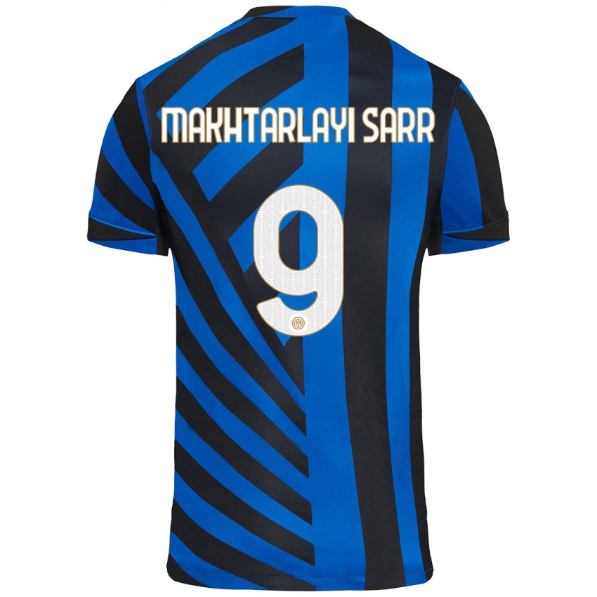 Niño Camiseta Amadou Makhtarlayi Sarr #9 Azul Negro 1ª Equipación 2024/25 La Camisa Chile