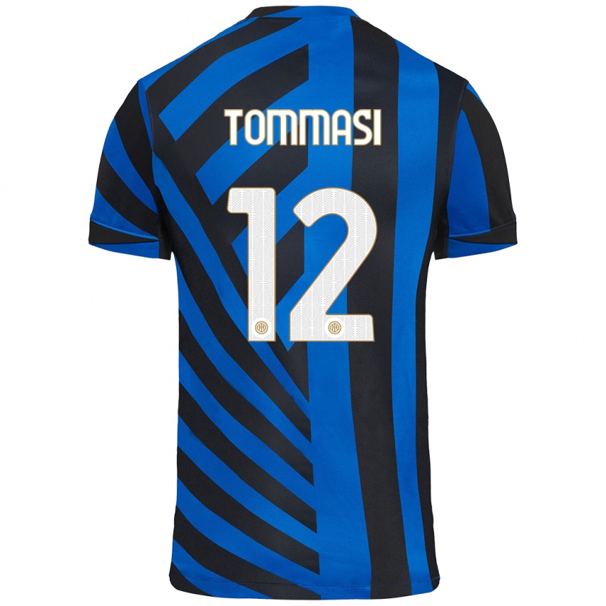 Niño Camiseta Francesco Tommasi #12 Azul Negro 1ª Equipación 2024/25 La Camisa Chile