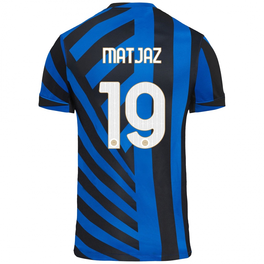 Niño Camiseta Samo Matjaz #19 Azul Negro 1ª Equipación 2024/25 La Camisa Chile