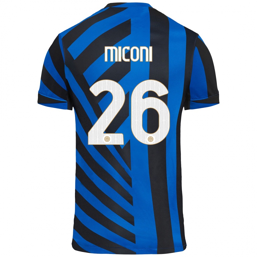 Niño Camiseta Riccardo Miconi #26 Azul Negro 1ª Equipación 2024/25 La Camisa Chile