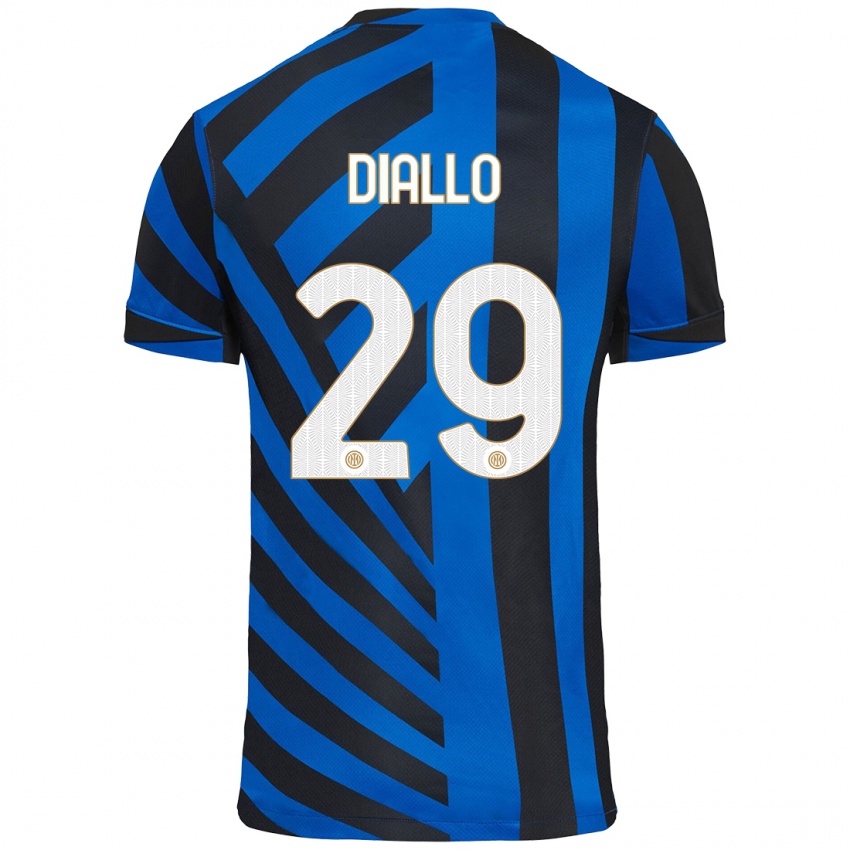 Niño Camiseta Oumar Diallo #29 Azul Negro 1ª Equipación 2024/25 La Camisa Chile