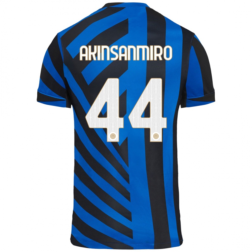 Niño Camiseta Ebenezer Akinsanmiro #44 Azul Negro 1ª Equipación 2024/25 La Camisa Chile