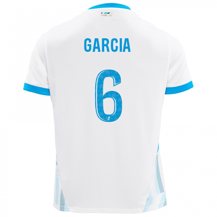 Niño Camiseta Ulisses Garcia #6 Blanco Azul Cielo 1ª Equipación 2024/25 La Camisa Chile