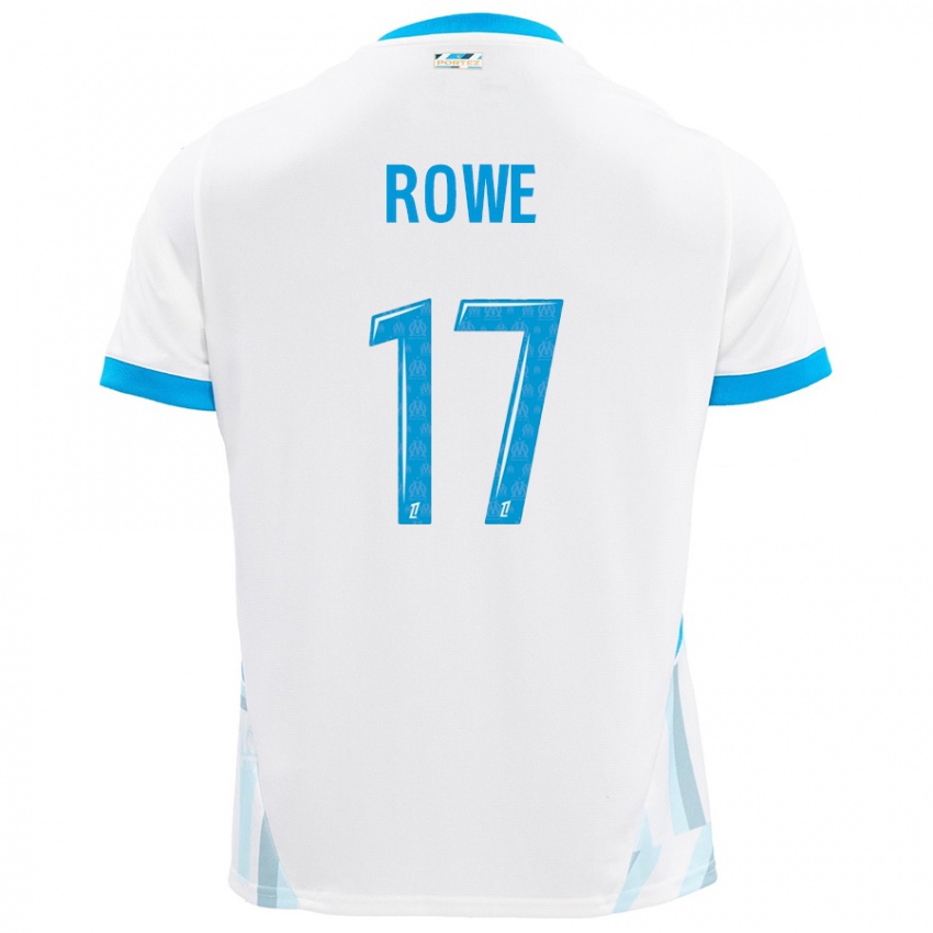 Niño Camiseta Jonathan Rowe #17 Blanco Azul Cielo 1ª Equipación 2024/25 La Camisa Chile