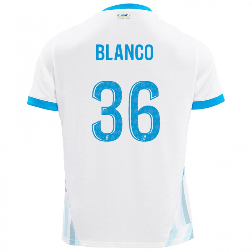 Niño Camiseta Ruben Blanco #36 Blanco Azul Cielo 1ª Equipación 2024/25 La Camisa Chile