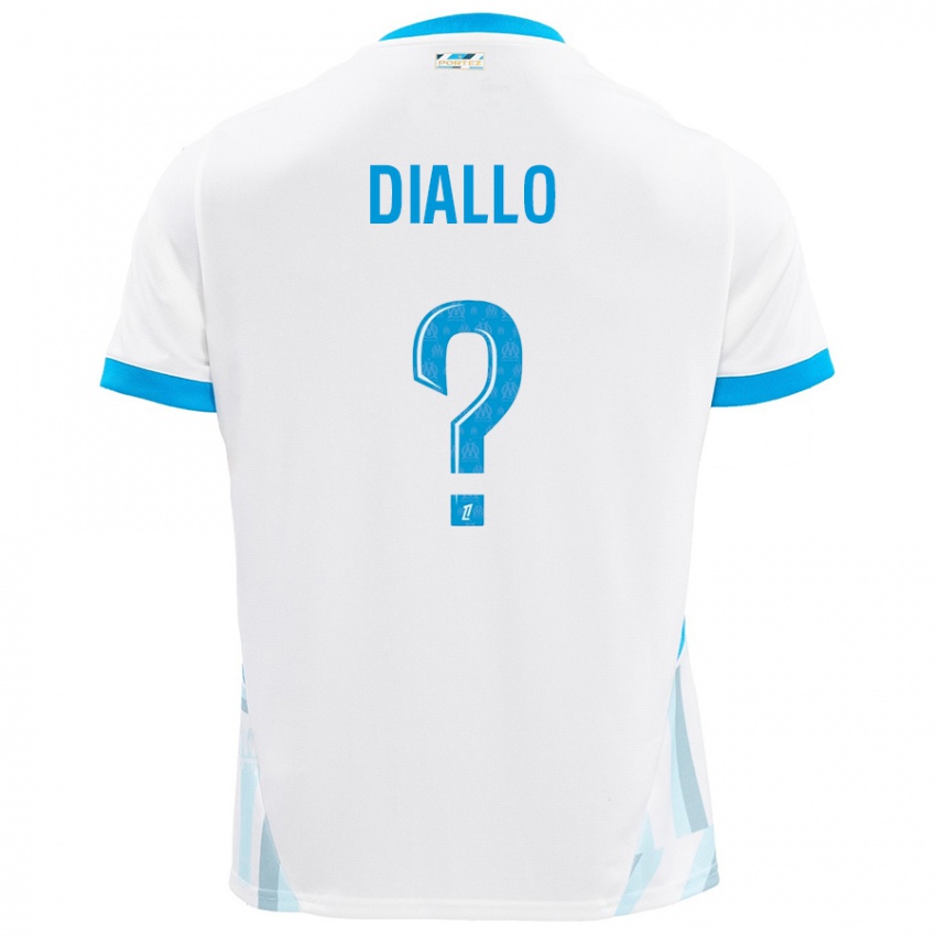 Niño Camiseta Mouhamed Diallo #0 Blanco Azul Cielo 1ª Equipación 2024/25 La Camisa Chile