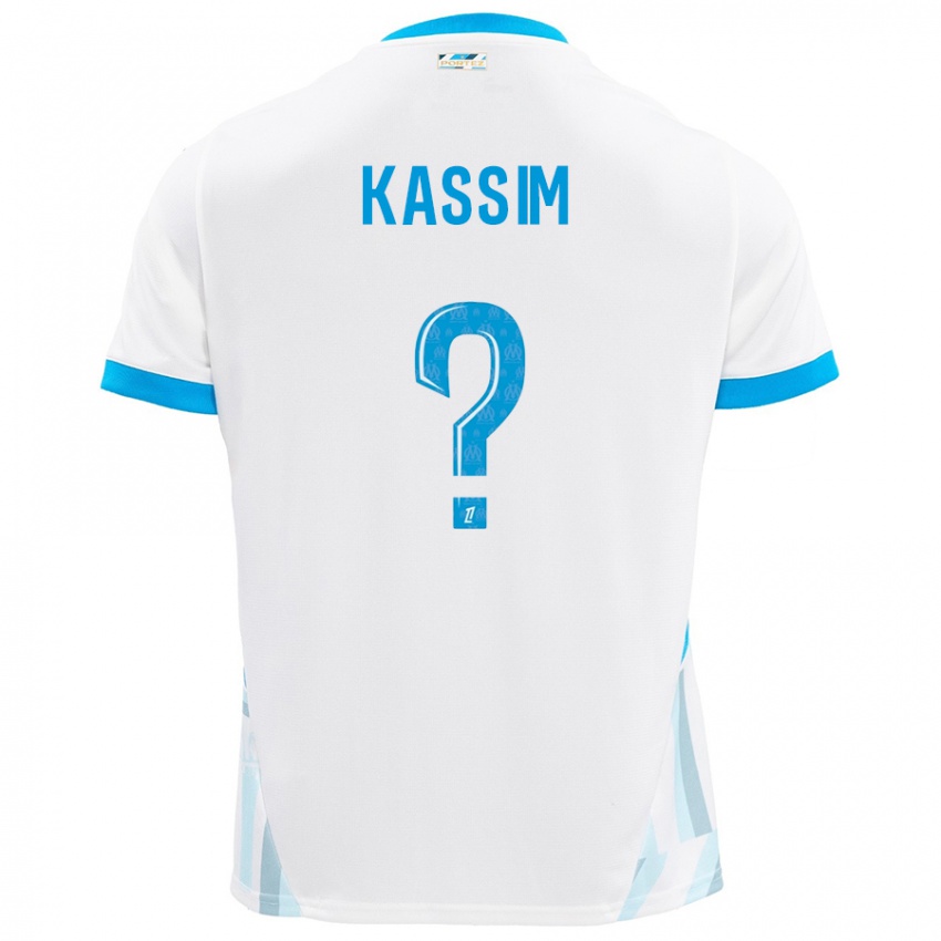 Niño Camiseta Kassim Abdallah #0 Blanco Azul Cielo 1ª Equipación 2024/25 La Camisa Chile