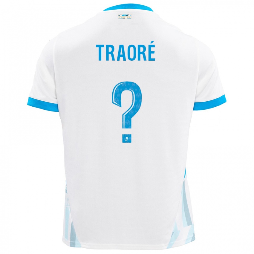 Niño Camiseta Soumaïla Traoré #0 Blanco Azul Cielo 1ª Equipación 2024/25 La Camisa Chile