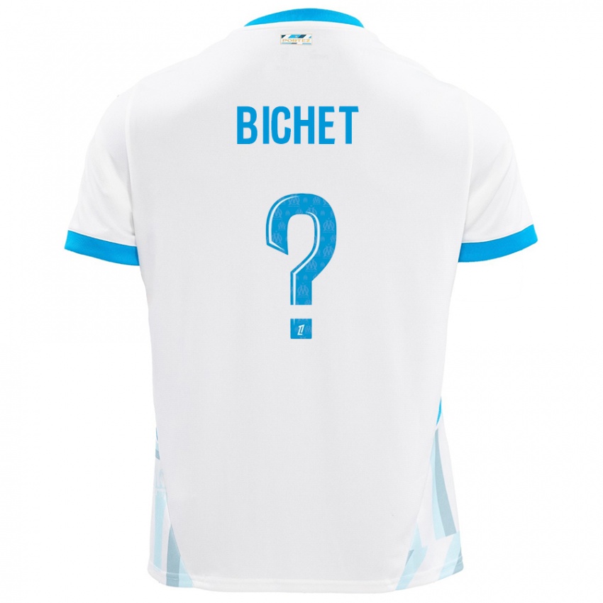 Niño Camiseta Tristan Bichet #0 Blanco Azul Cielo 1ª Equipación 2024/25 La Camisa Chile