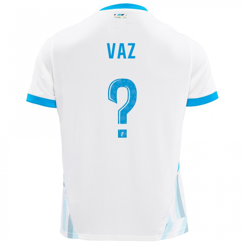 Niño Camiseta Robinio Vaz #0 Blanco Azul Cielo 1ª Equipación 2024/25 La Camisa Chile