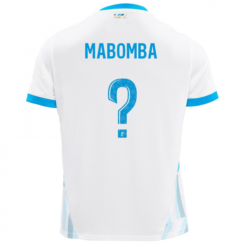 Niño Camiseta Daniel Mabomba #0 Blanco Azul Cielo 1ª Equipación 2024/25 La Camisa Chile