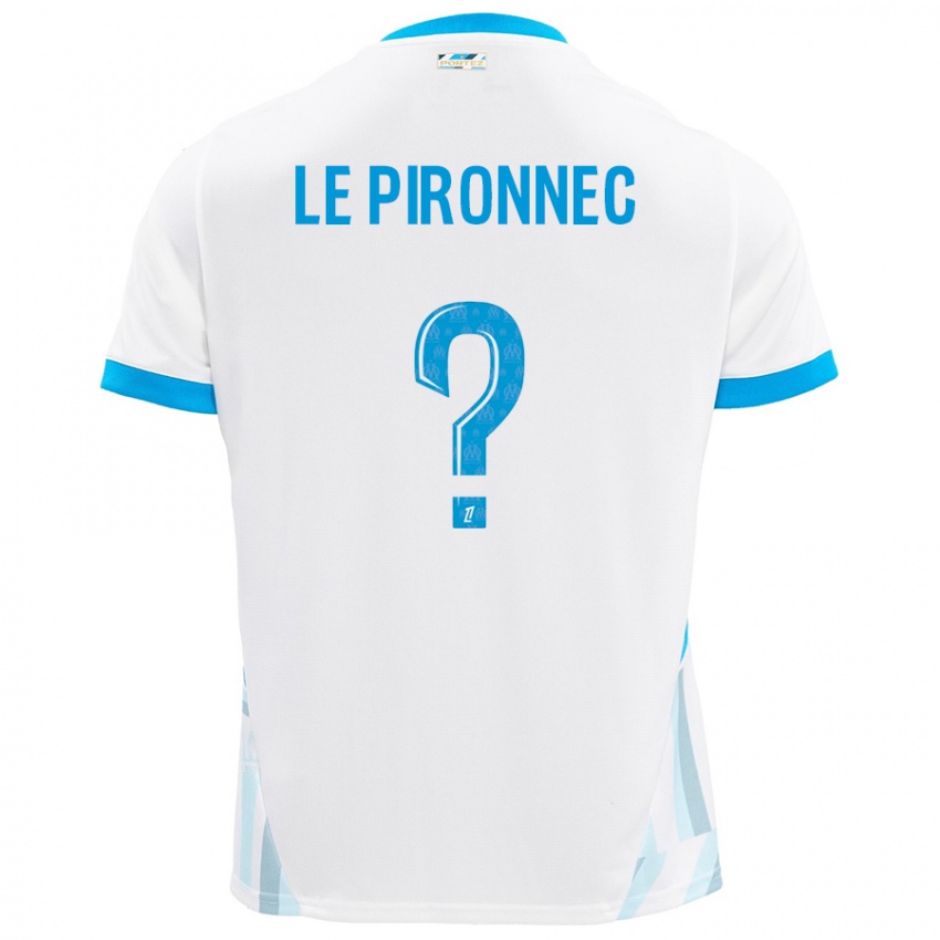 Niño Camiseta Kélian Le Pironnec #0 Blanco Azul Cielo 1ª Equipación 2024/25 La Camisa Chile