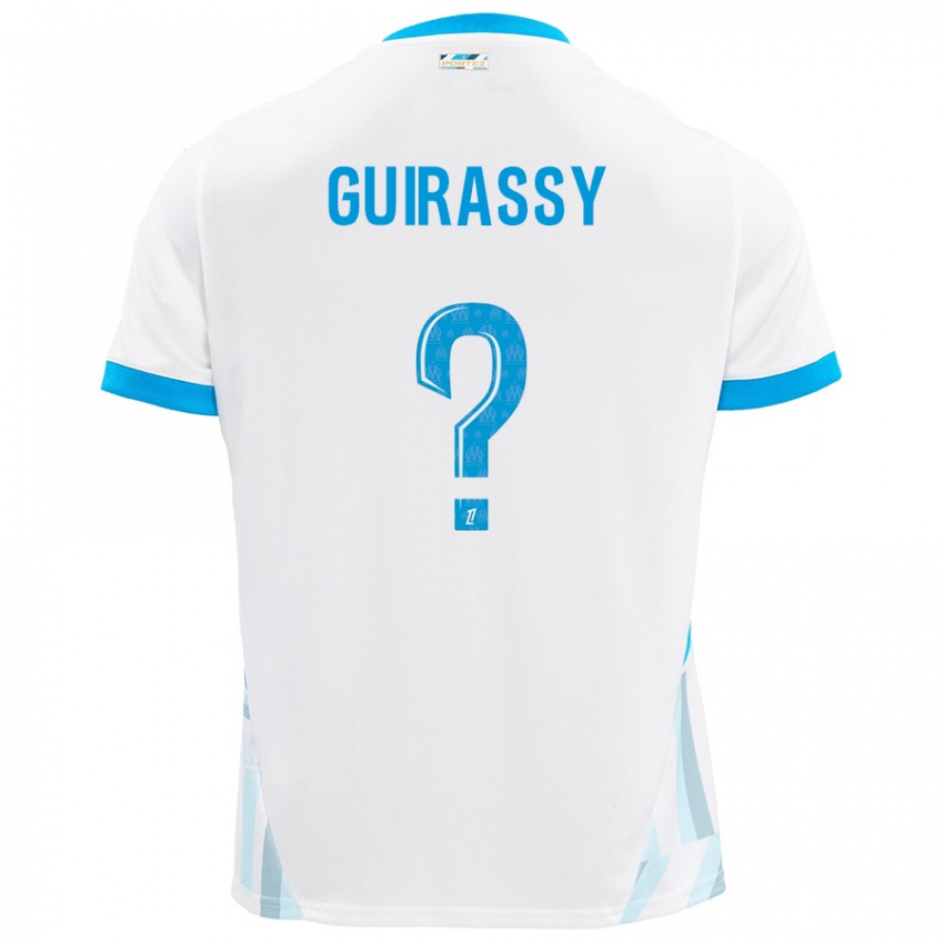 Niño Camiseta Moctar Guirassy #0 Blanco Azul Cielo 1ª Equipación 2024/25 La Camisa Chile