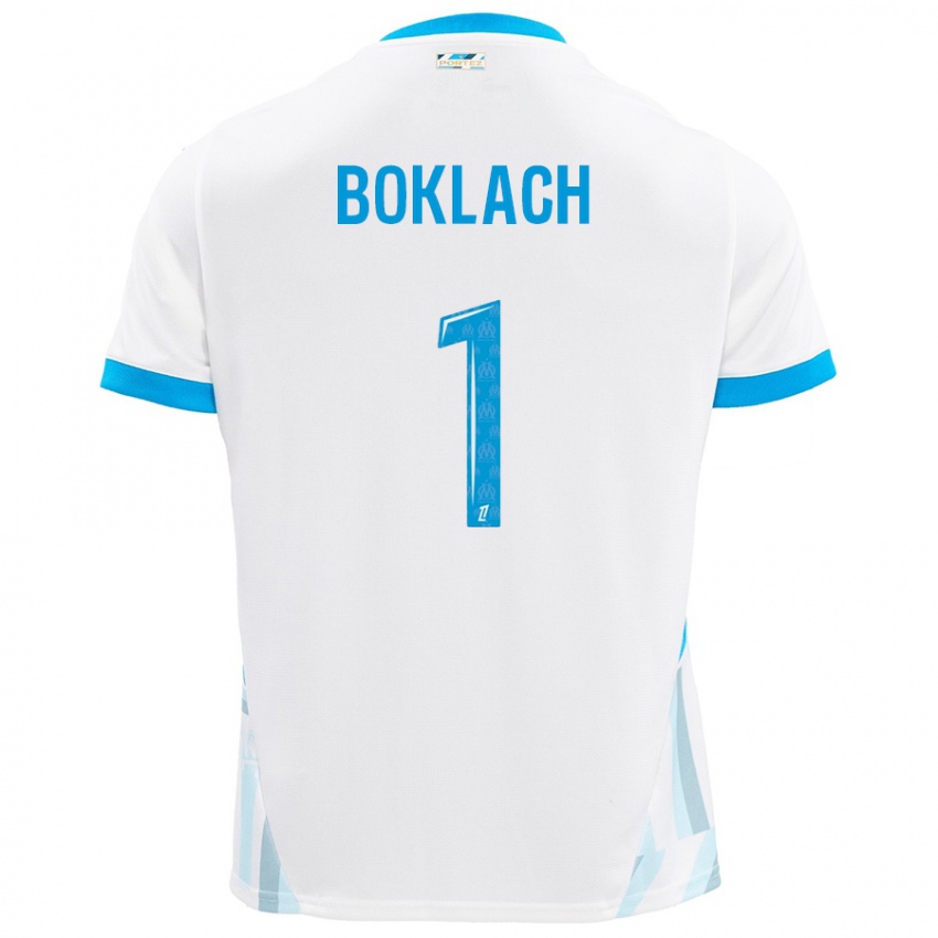 Niño Camiseta Kateryna Boklach #1 Blanco Azul Cielo 1ª Equipación 2024/25 La Camisa Chile