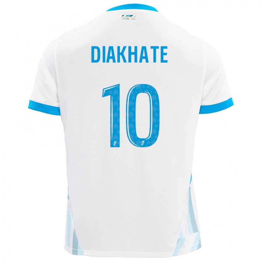 Niño Camiseta Ndeye Awa Diakhaté #10 Blanco Azul Cielo 1ª Equipación 2024/25 La Camisa Chile