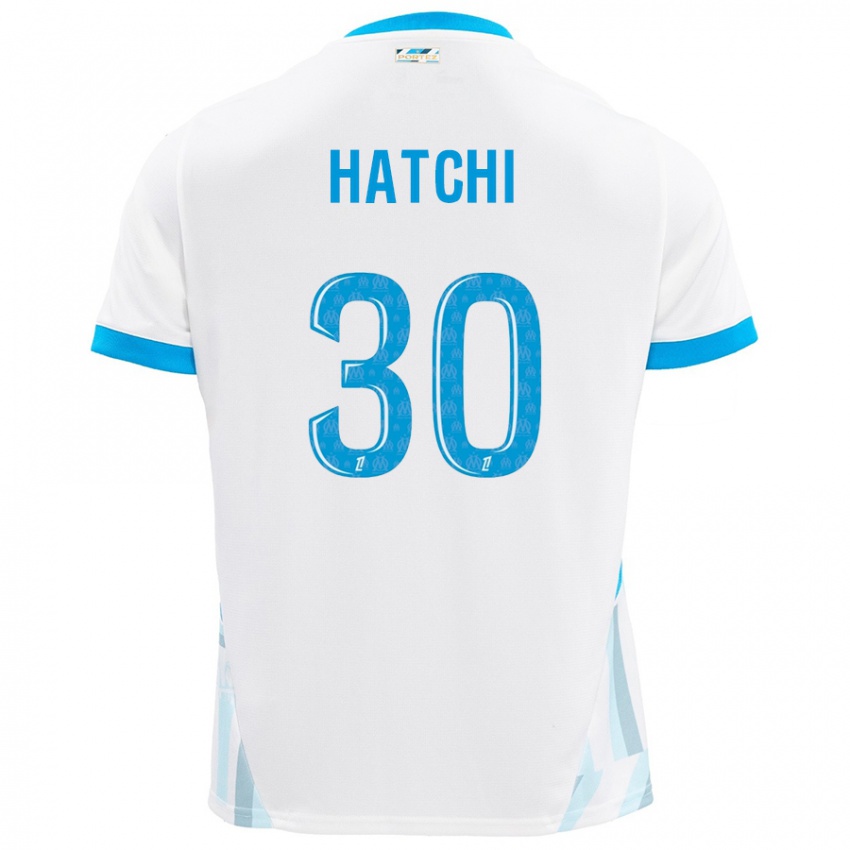 Niño Camiseta Anaïs Hatchi #30 Blanco Azul Cielo 1ª Equipación 2024/25 La Camisa Chile