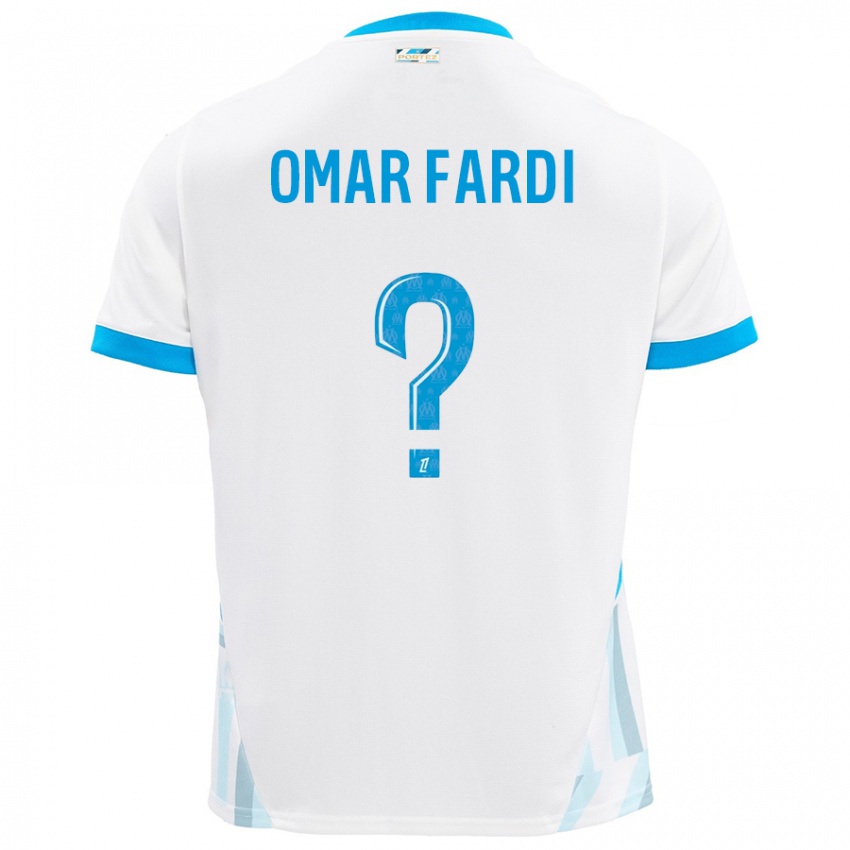 Niño Camiseta El Omar Fardi #0 Blanco Azul Cielo 1ª Equipación 2024/25 La Camisa Chile