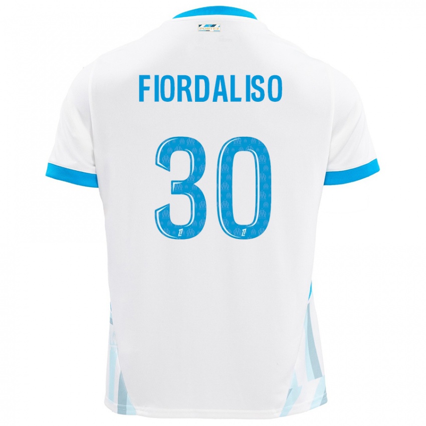 Niño Camiseta Thelma Fiordaliso #30 Blanco Azul Cielo 1ª Equipación 2024/25 La Camisa Chile