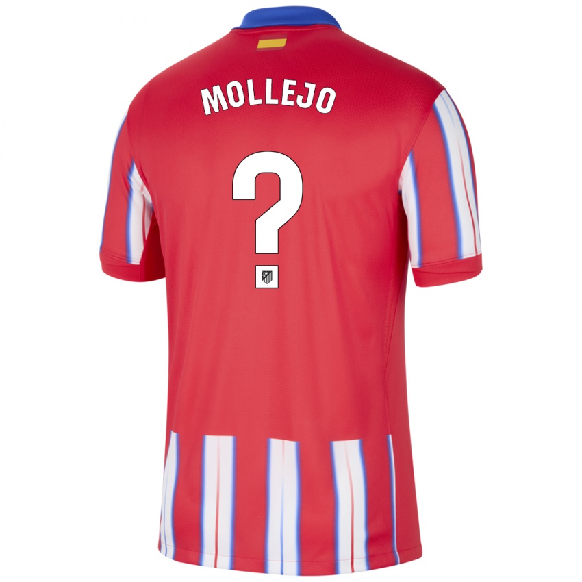 Niño Camiseta Victor Mollejo #0 Rojo Blanco Azul 1ª Equipación 2024/25 La Camisa Chile