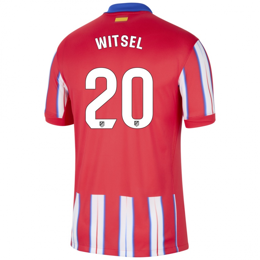 Niño Camiseta Axel Witsel #20 Rojo Blanco Azul 1ª Equipación 2024/25 La Camisa Chile