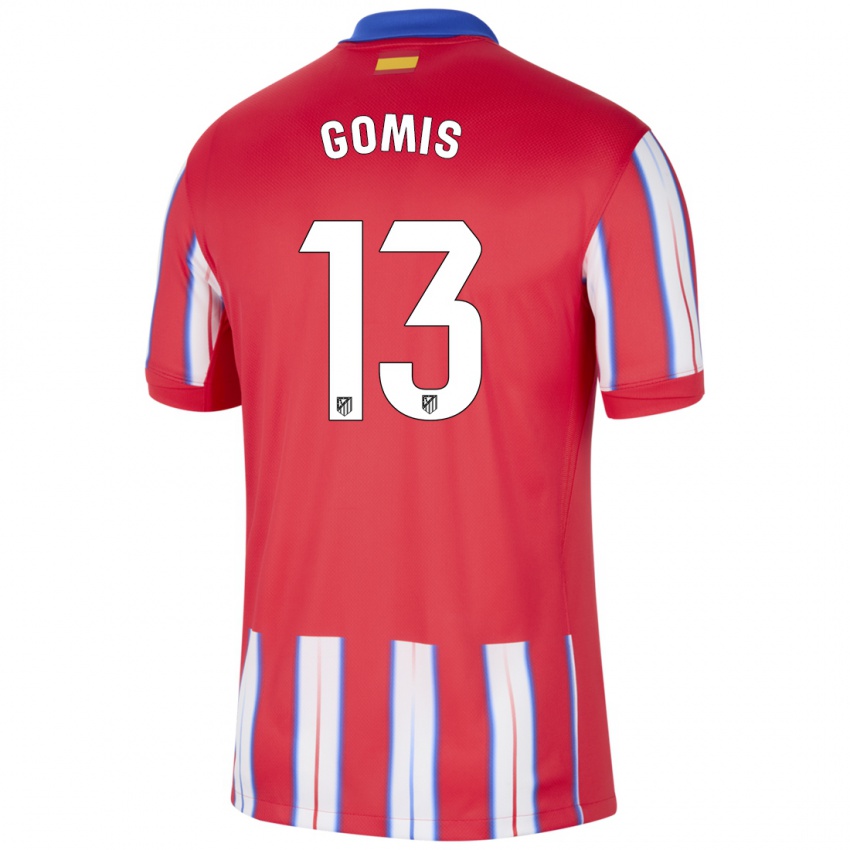 Niño Camiseta Antonio Gomis #13 Rojo Blanco Azul 1ª Equipación 2024/25 La Camisa Chile