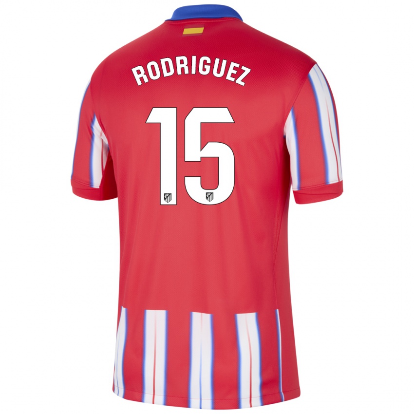 Niño Camiseta Cinta Rodríguez #15 Rojo Blanco Azul 1ª Equipación 2024/25 La Camisa Chile