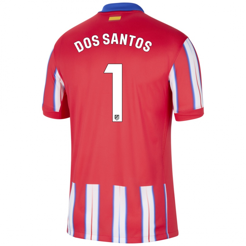 Niño Camiseta Alex Dos Santos #1 Rojo Blanco Azul 1ª Equipación 2024/25 La Camisa Chile