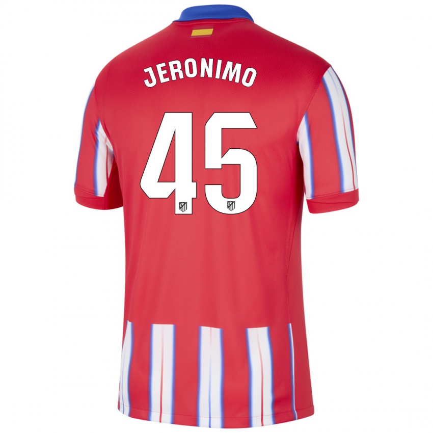 Niño Camiseta Isaiah Jeronimo #45 Rojo Blanco Azul 1ª Equipación 2024/25 La Camisa Chile