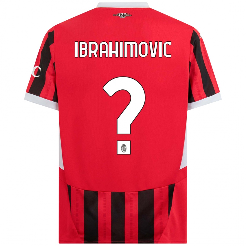 Niño Camiseta Vincent Ibrahimovic #0 Rojo Negro 1ª Equipación 2024/25 La Camisa Chile