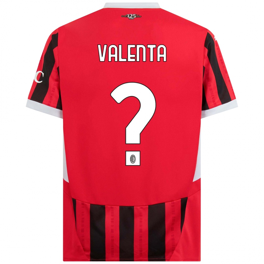 Niño Camiseta Tommaso Valenta #0 Rojo Negro 1ª Equipación 2024/25 La Camisa Chile