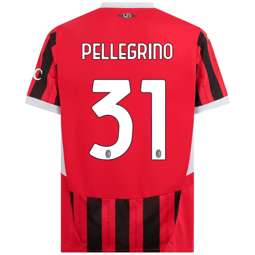 Niño Camiseta Marco Pellegrino #31 Rojo Negro 1ª Equipación 2024/25 La Camisa Chile