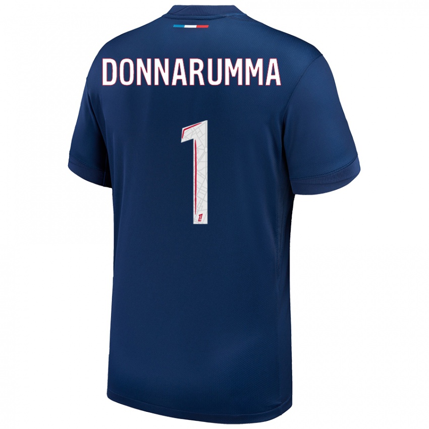 Niño Camiseta Gianluigi Donnarumma #1 Azul Marino Blanco 1ª Equipación 2024/25 La Camisa Chile