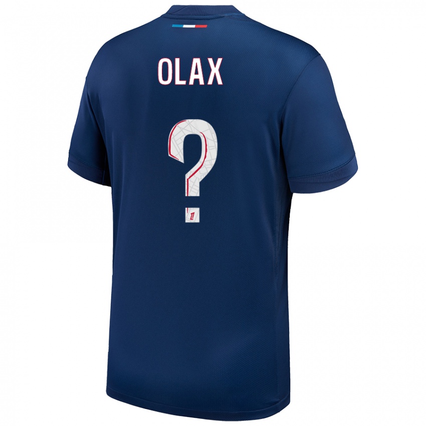 Niño Camiseta Djamy Olax #0 Azul Marino Blanco 1ª Equipación 2024/25 La Camisa Chile