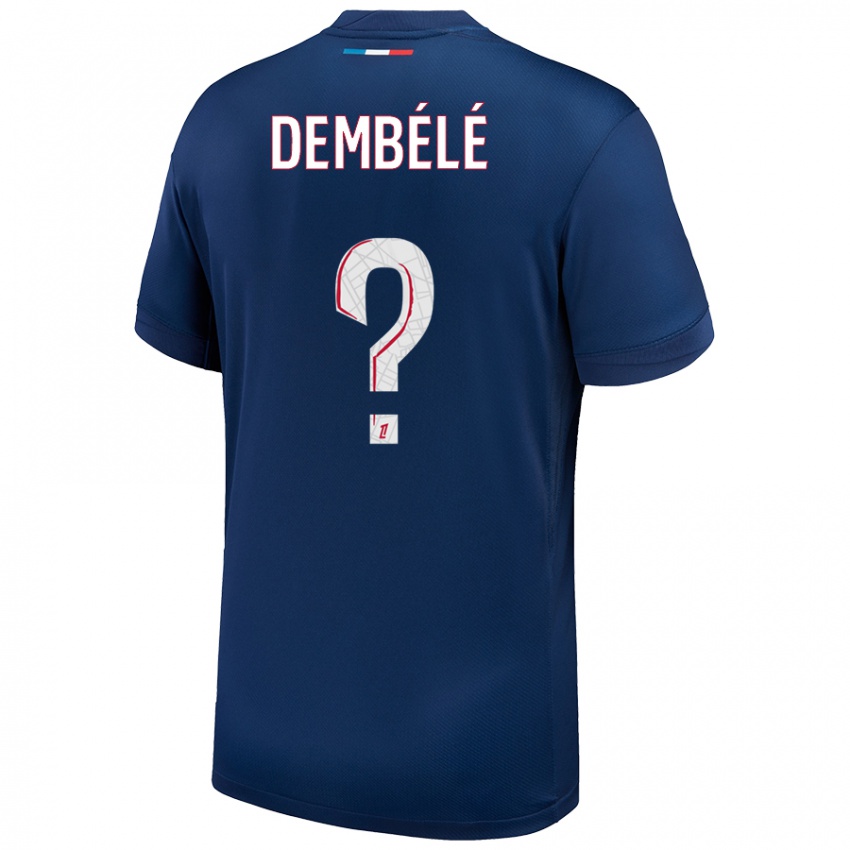 Niño Camiseta Omar Dembélé #0 Azul Marino Blanco 1ª Equipación 2024/25 La Camisa Chile