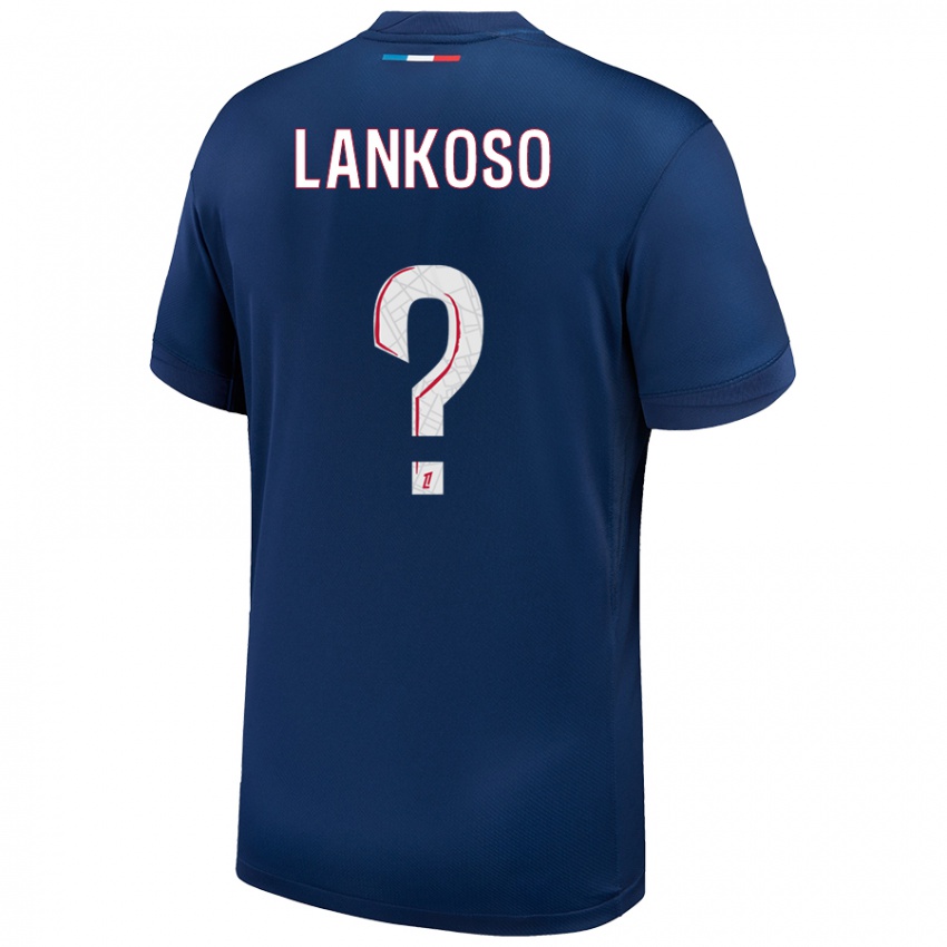 Niño Camiseta Lenny Lankoso #0 Azul Marino Blanco 1ª Equipación 2024/25 La Camisa Chile