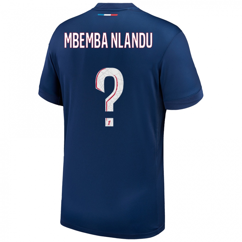 Niño Camiseta Emmanuel Mbemba Nlandu #0 Azul Marino Blanco 1ª Equipación 2024/25 La Camisa Chile