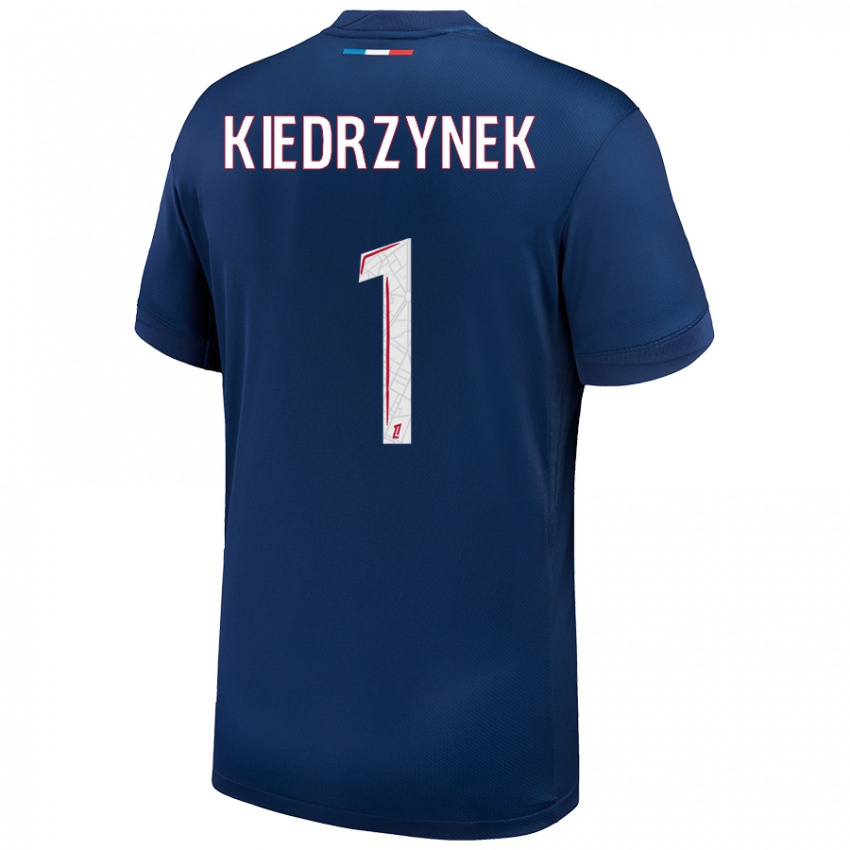 Niño Camiseta Katarzyna Kiedrzynek #1 Azul Marino Blanco 1ª Equipación 2024/25 La Camisa Chile