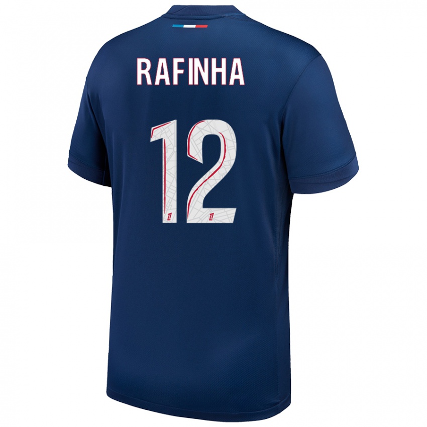 Niño Camiseta Rafinha #12 Azul Marino Blanco 1ª Equipación 2024/25 La Camisa Chile