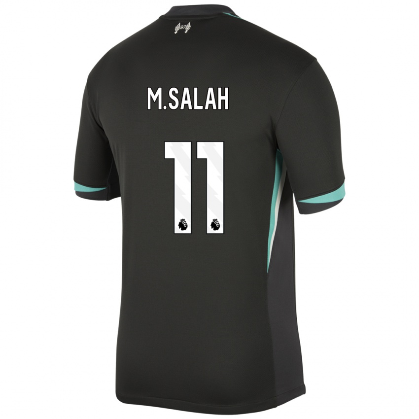 Niño Camiseta Mohamed Salah #11 Negro Antracita Blanco 2ª Equipación 2024/25 La Camisa Chile