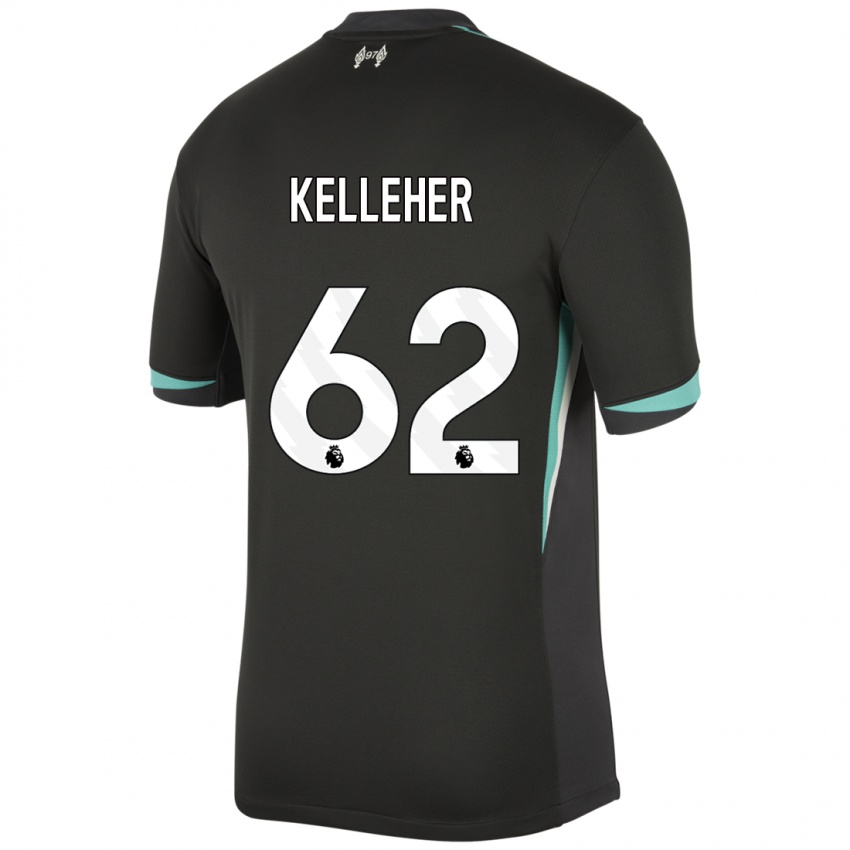 Niño Camiseta Caoimhin Kelleher #62 Negro Antracita Blanco 2ª Equipación 2024/25 La Camisa Chile