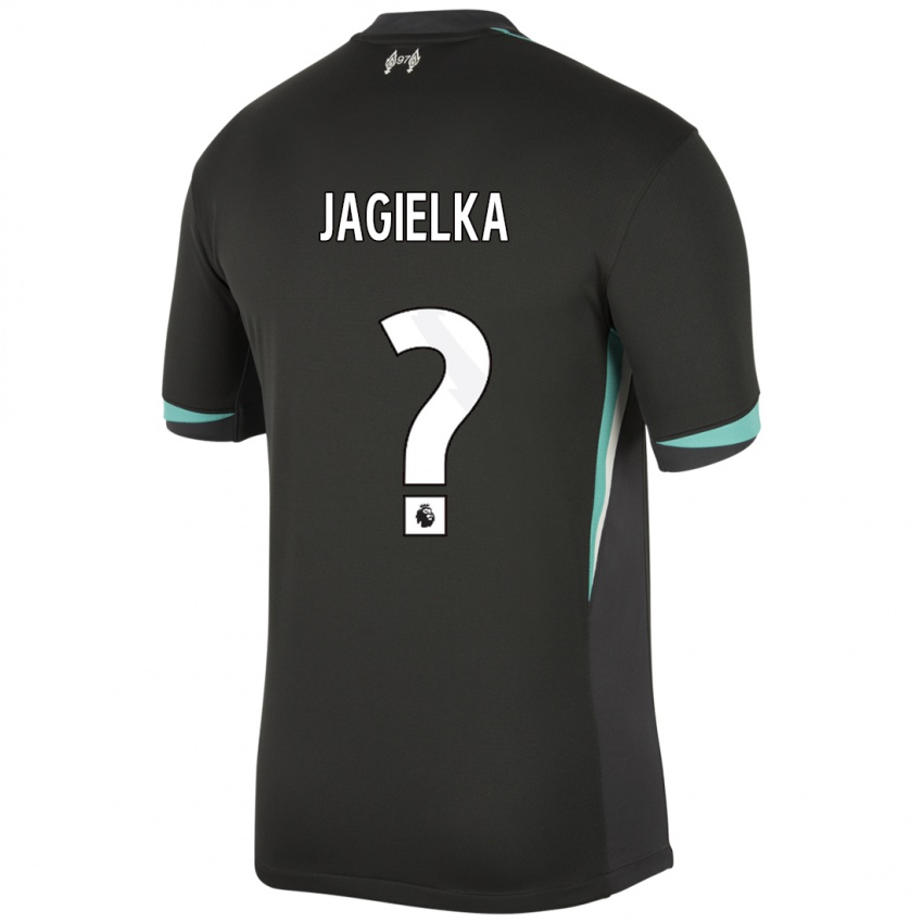 Niño Camiseta Zac Jagielka #0 Negro Antracita Blanco 2ª Equipación 2024/25 La Camisa Chile